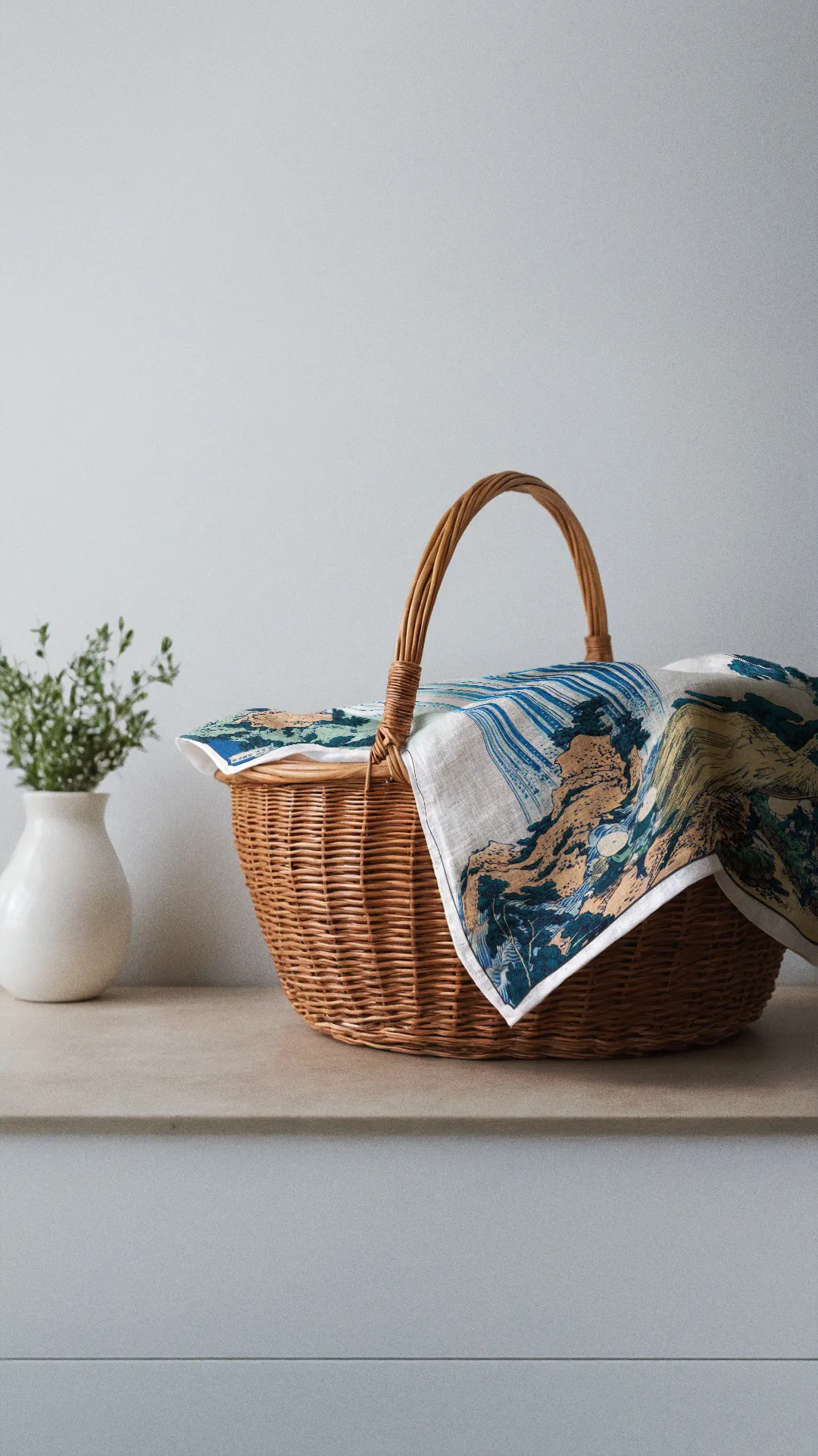 Ręcznik kuchenny - Yoro Waterfall - Hokusai - obrazek 2