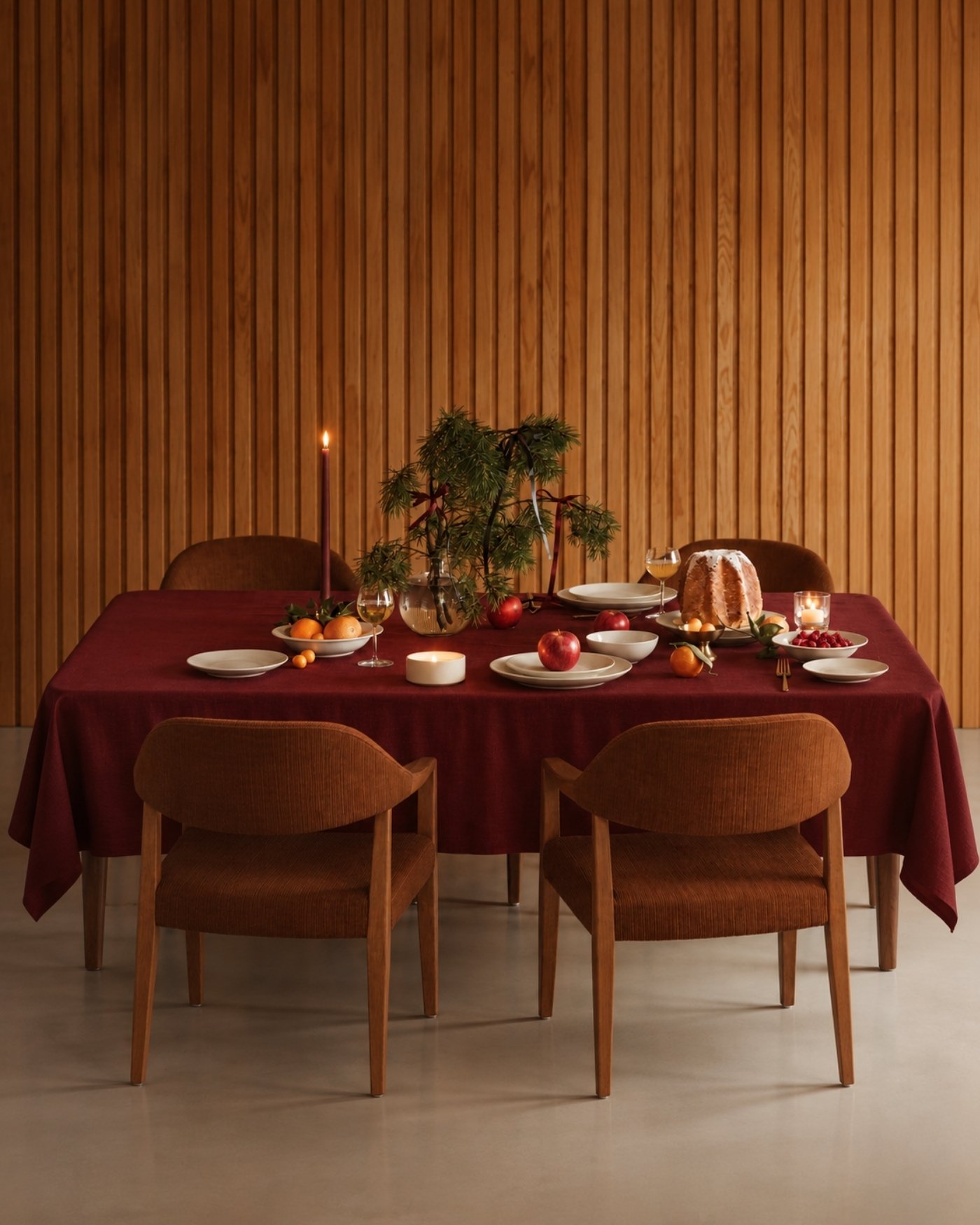 Obrus świąteczny - Elegancka czerwień