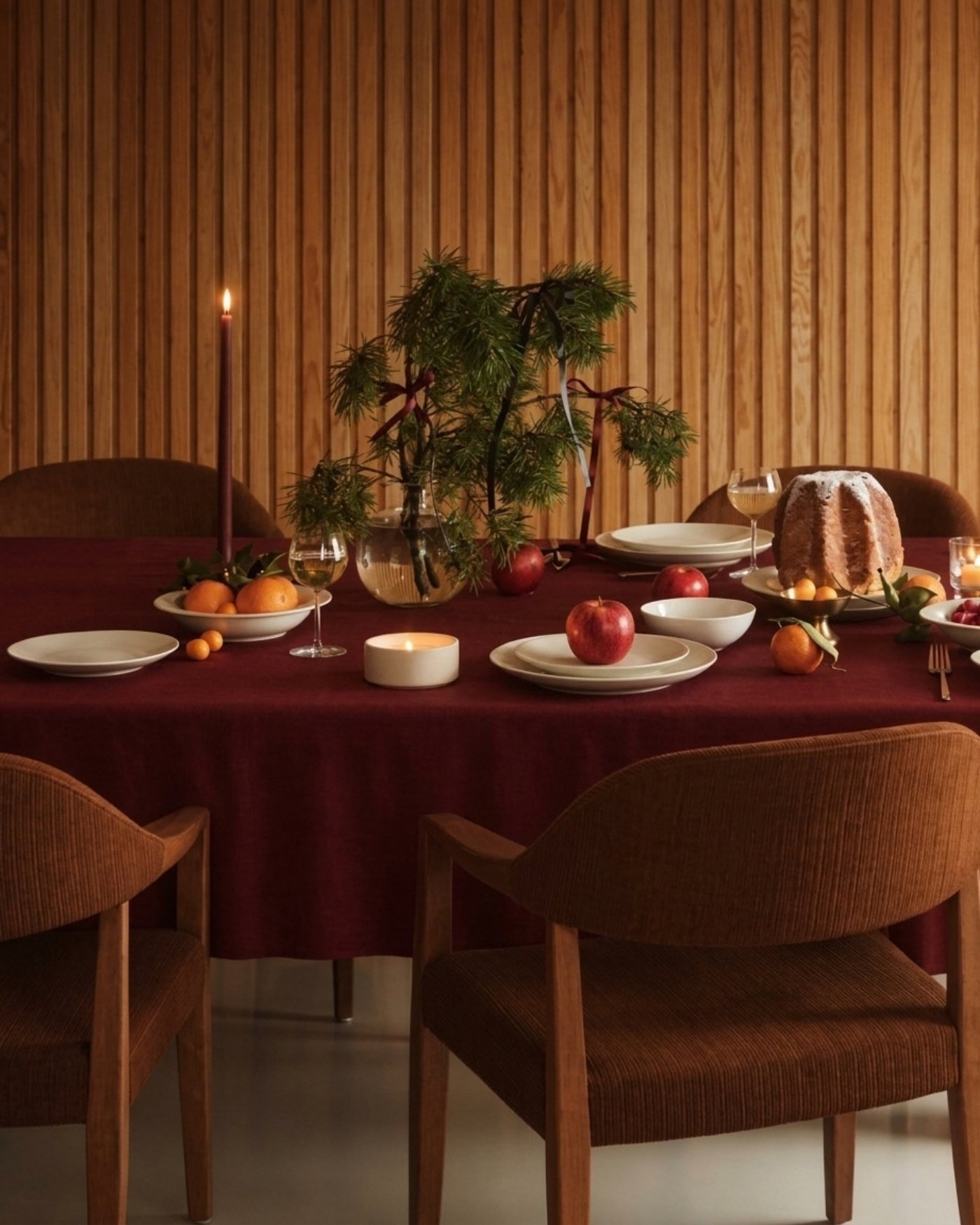 Obrus świąteczny - Elegancka czerwień - obrazek 2