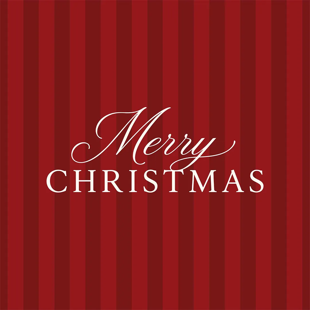 Poduszka świąteczna - Merry Christmas - czerwone paski - obrazek 2