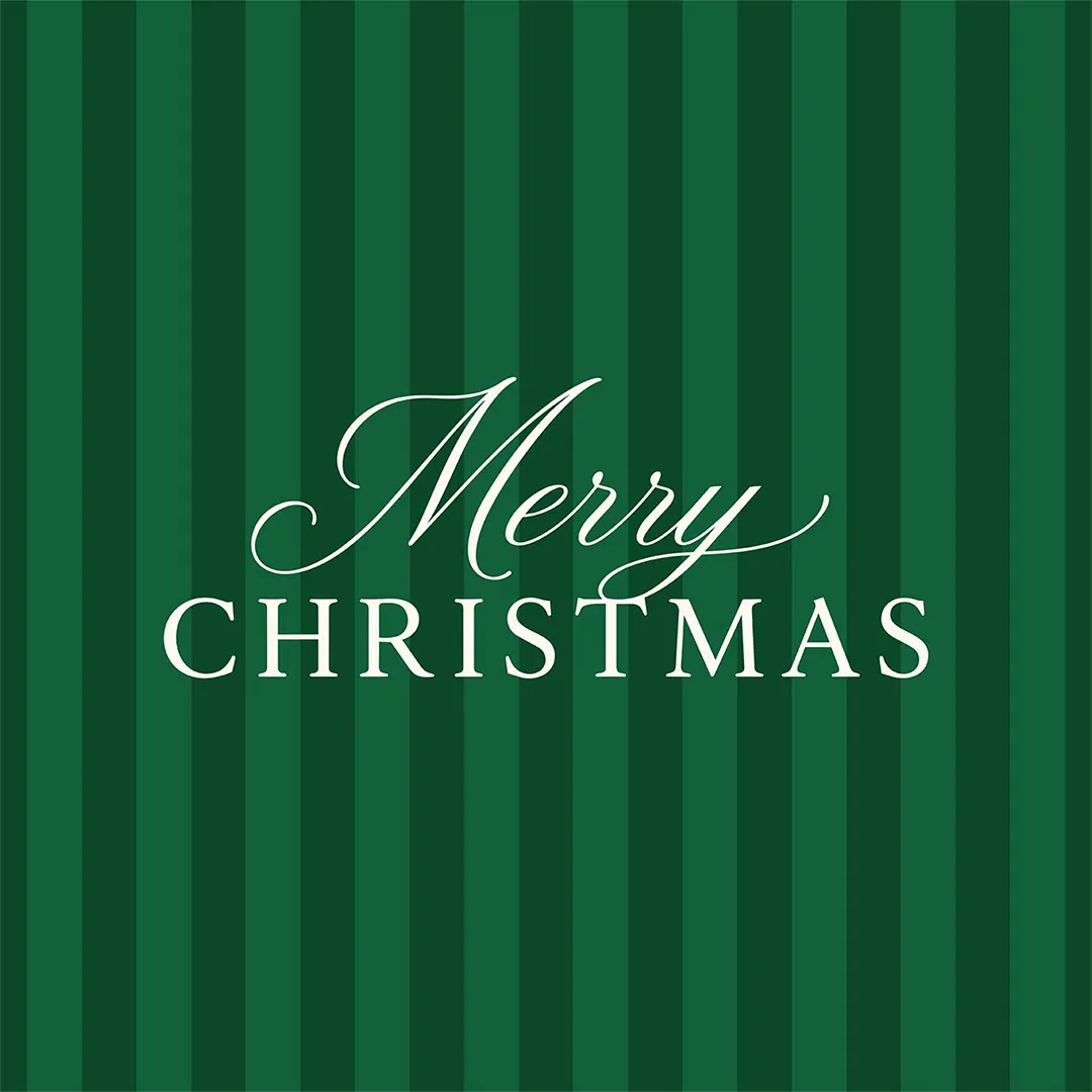 Poduszka świąteczna - Merry Christmas - zielone paski - obrazek 2