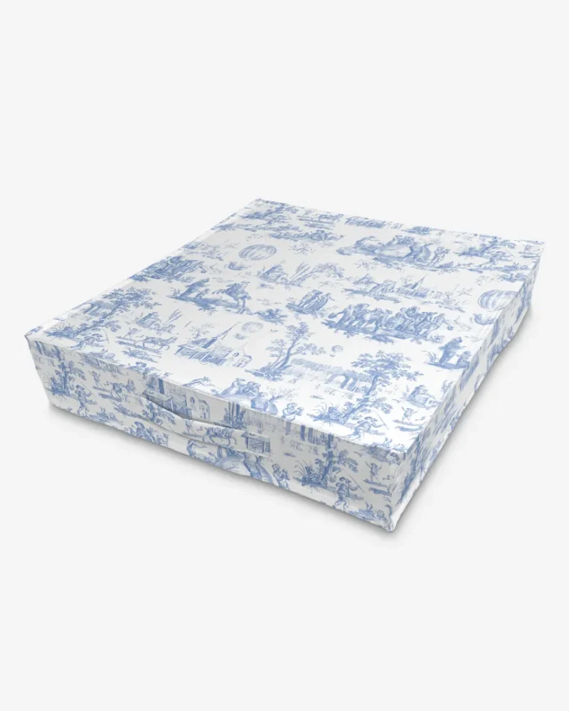 Poduszka na podłogę Niebieski Toile de Jouy 50x50 cm