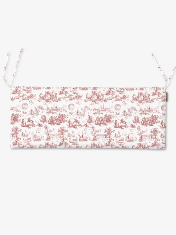 Poduszka na ławkę Czerwony Toile de Jouy 48x120 cm