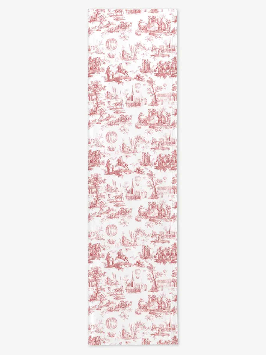 Bieżnik Czerwony Toile de Jouy 40x150 cm
