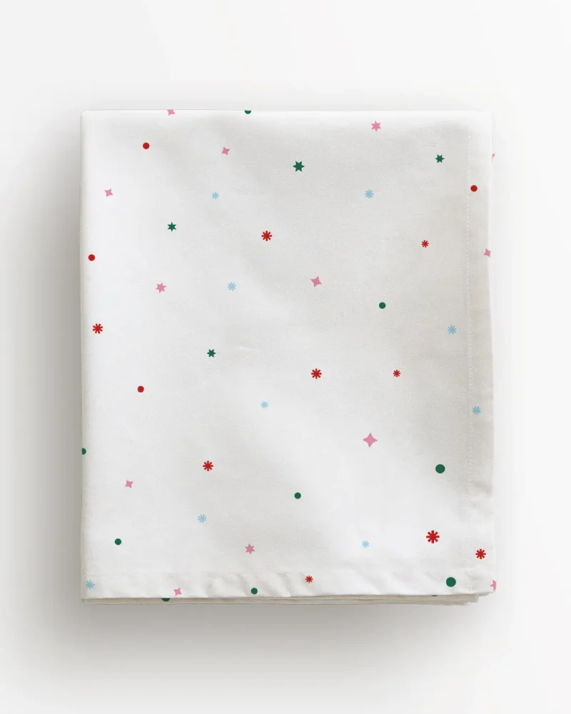 Obrus świąteczny Kolorowe gwiazdy świąteczne 100x100 cm