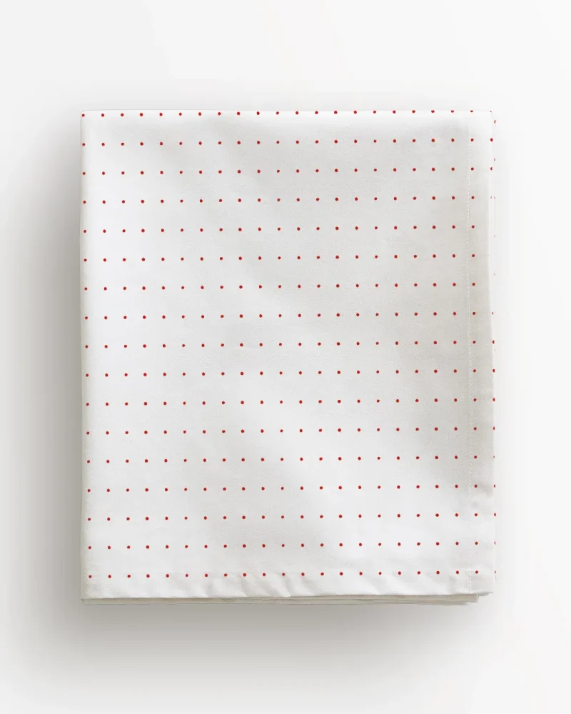 Obrus świąteczny czerwone kropki 100x100 cm