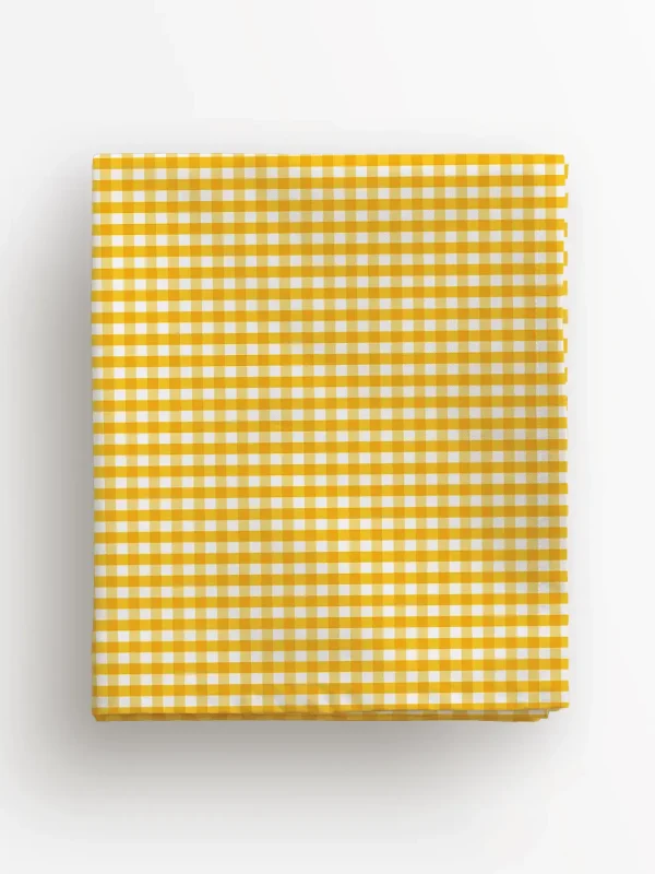 Obrus ż&oacute;łta kratka 100x100 cm