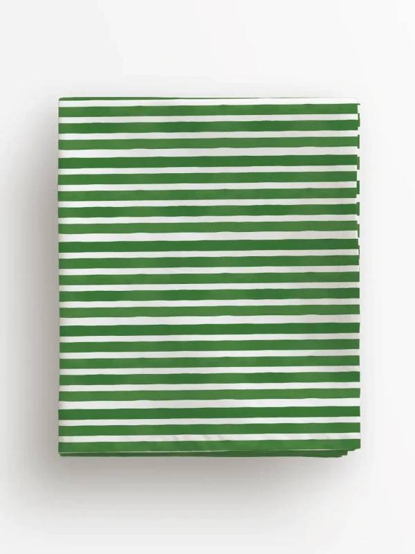 Obrus zielone paski 100x100 cm