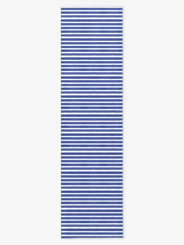 Bieżnik niebieskie paski 40x150 cm