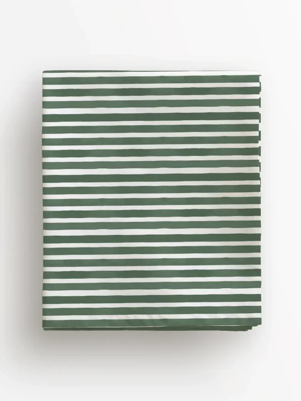 Obrus ciemnozielone paski 100x100 cm