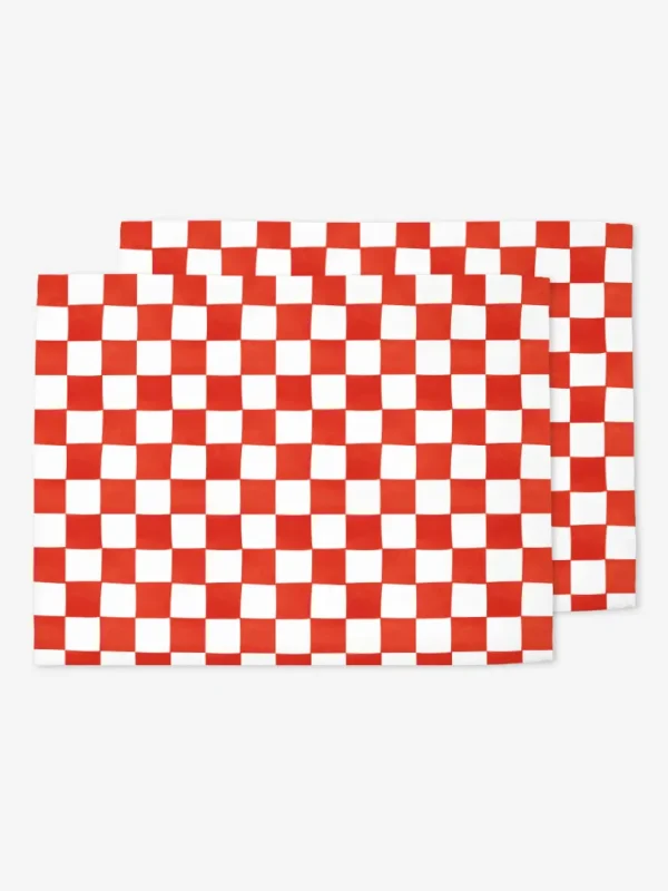 Podkładki świąteczne czerwona krata 35x45 cm