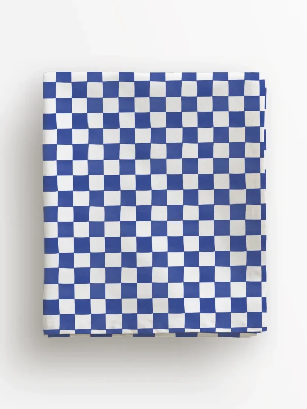 Obrus niebieska krata 100x100 cm