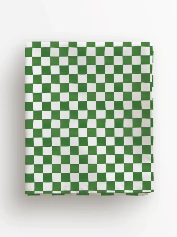 Obrus zielona krata 100x100 cm