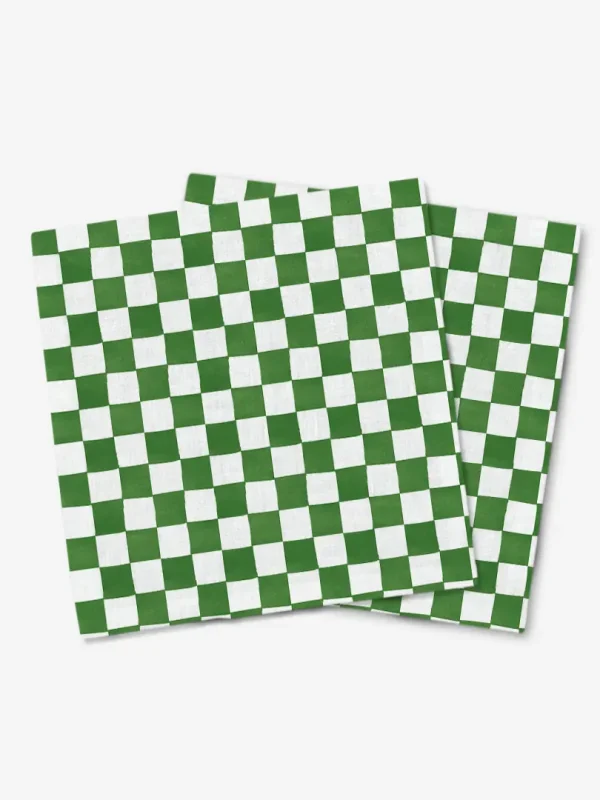 Serwetki zielona krata 40x40 cm