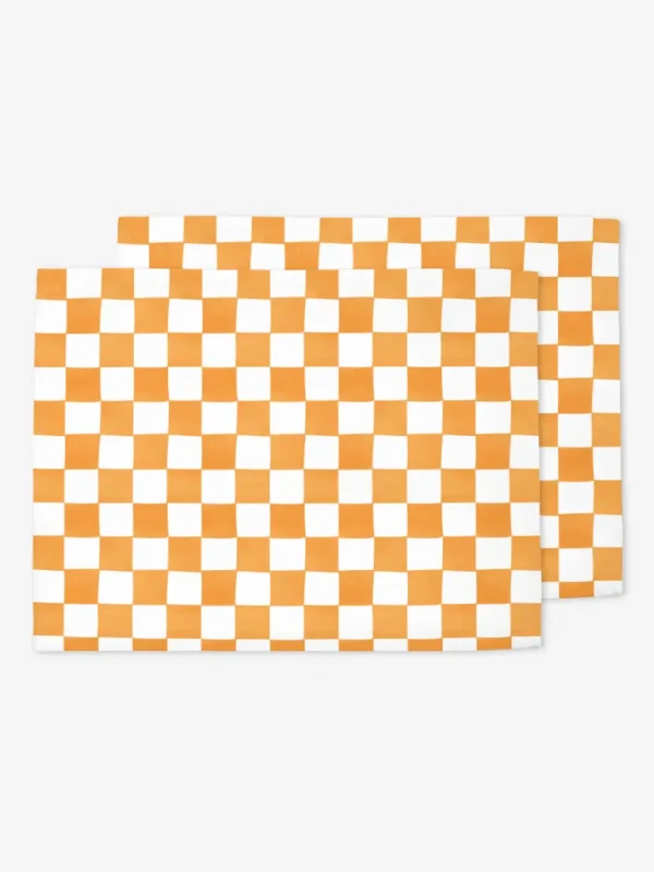 Podkładki pomarańczowa krata 35x45 cm