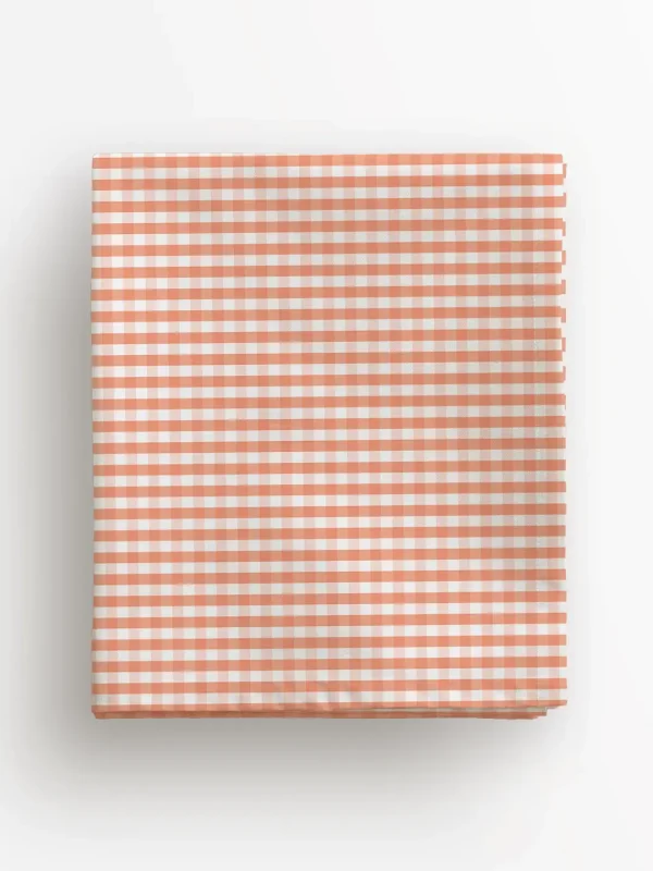 Obrus brzoskwiniowa kratka 100x100 cm