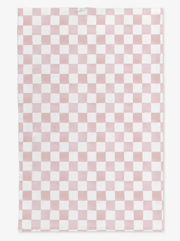 Ręcznik kuchenny r&oacute;żowa krata 50x70 cm