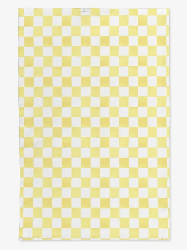 Ręcznik kuchenny ż&oacute;łta krata 50x70 cm