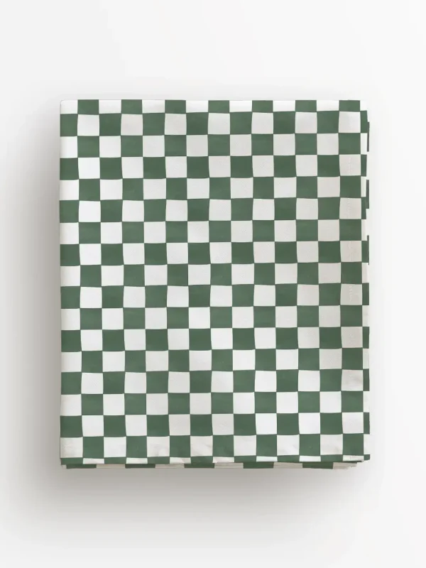 Obrus ciemnozielona krata 100x100 cm