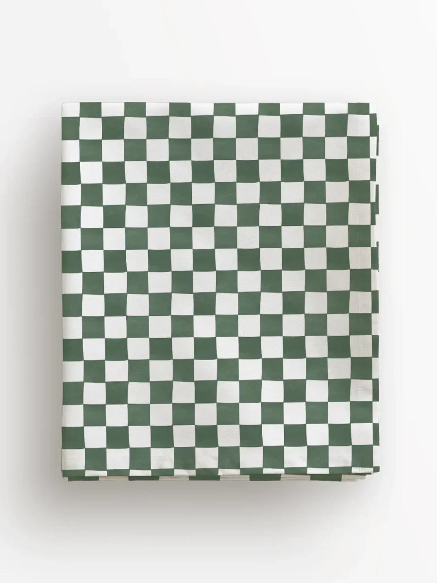 Obrus ciemnozielona krata 100x100 cm