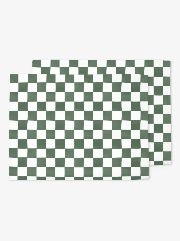 Podkładki ciemnozielona krata 35x45 cm