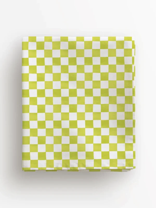 Obrus jasnozielona krata 100x100 cm