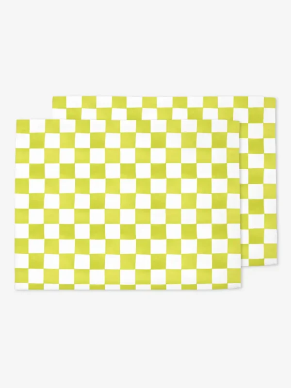 Podkładki jasnozielona krata 35x45 cm