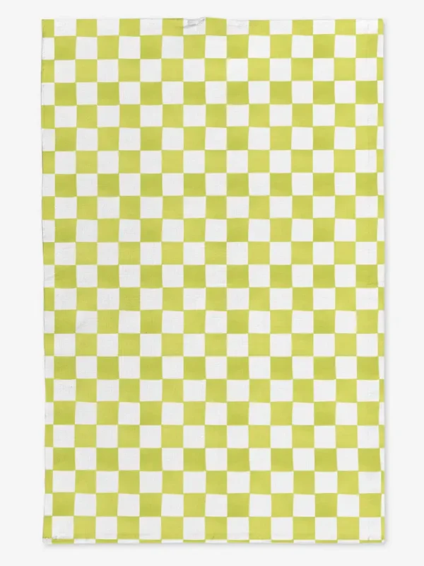 Ręcznik kuchenny jasnozielona krata 50x70 cm