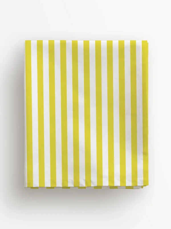 Obrus ź&oacute;łte paski 2 cm 100x100 cm