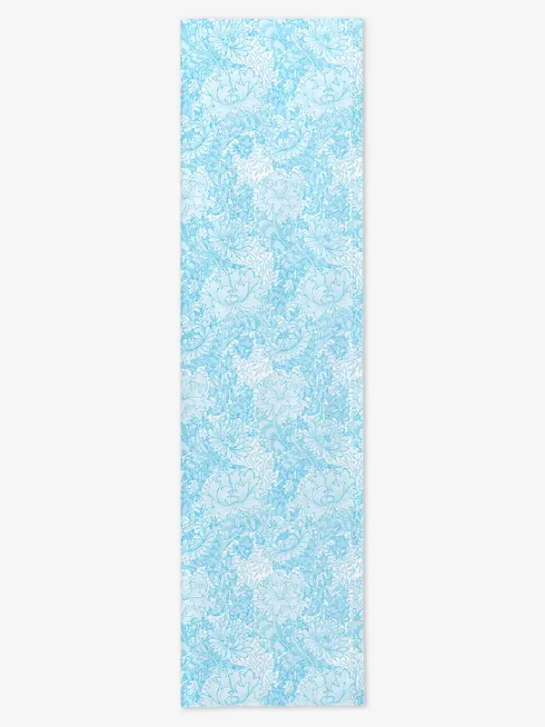 Bieżnik błękitne chryzantemy 40x150 cm