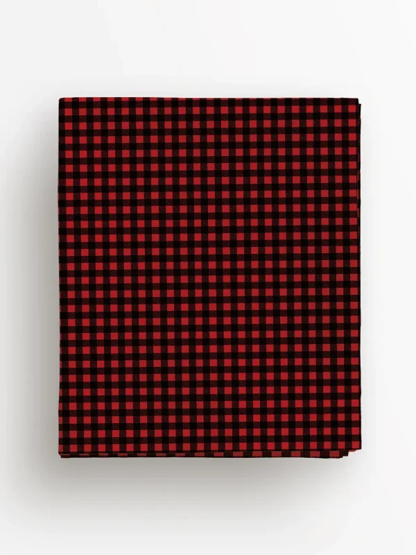 Obrus czarno czerwona kratka 100x100 cm