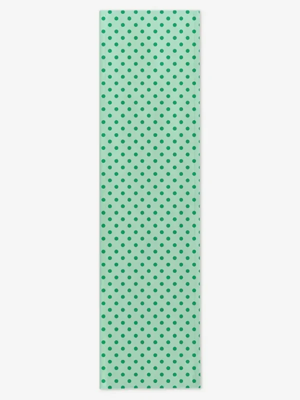Bieżnik zielone kropki 40x150 cm