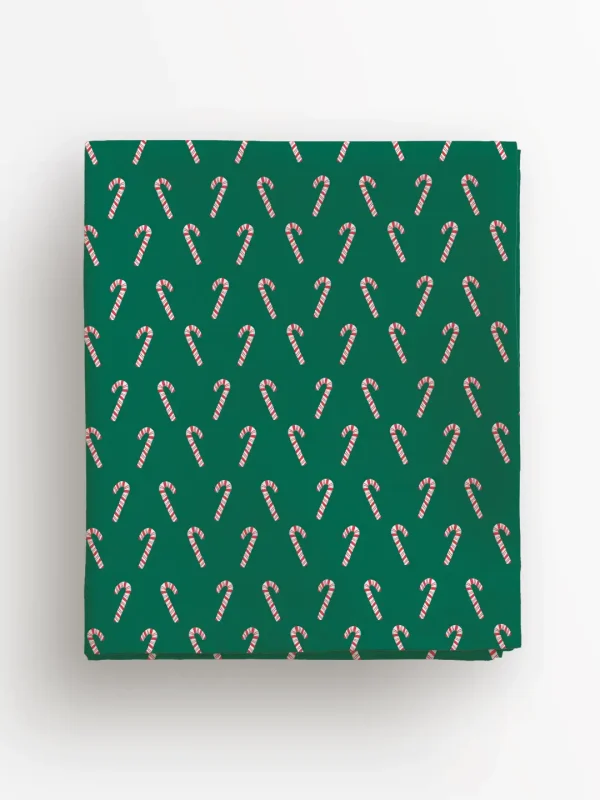 Obrus świąteczny Laski świąteczne zieleń 100x100 cm