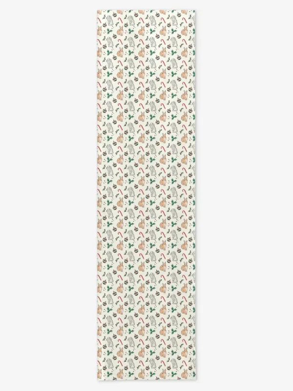 Bieżnik świąteczny Akwarelowe kr&oacute;liczki świąteczne 40x150 cm