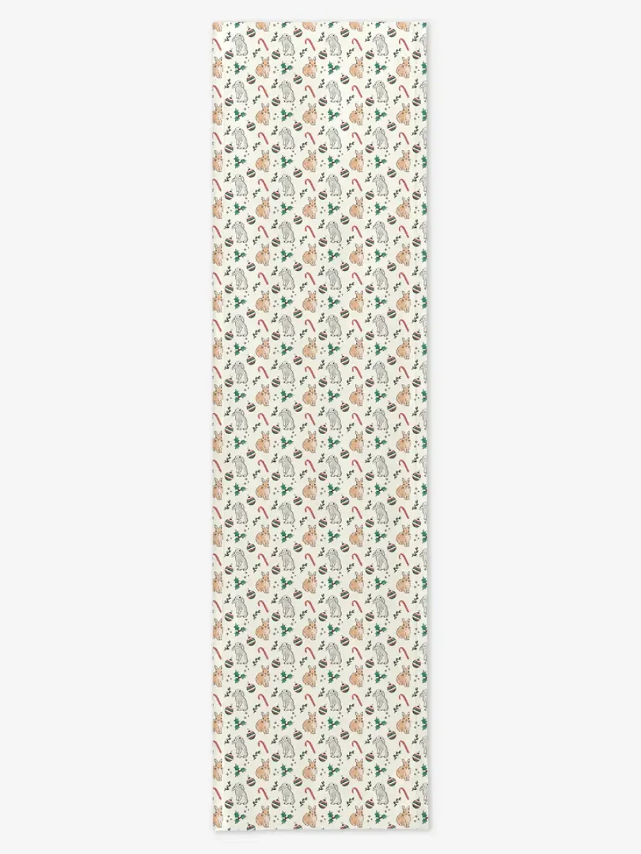Bieżnik świąteczny Akwarelowe króliczki świąteczne 40x150 cm