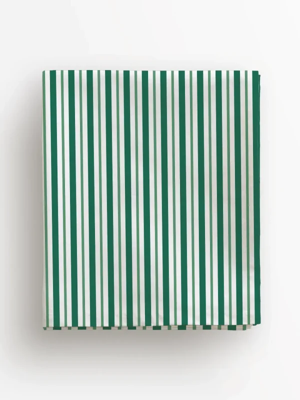 Obrus świąteczny klasyczne zielone świąteczne paski 100x100 cm