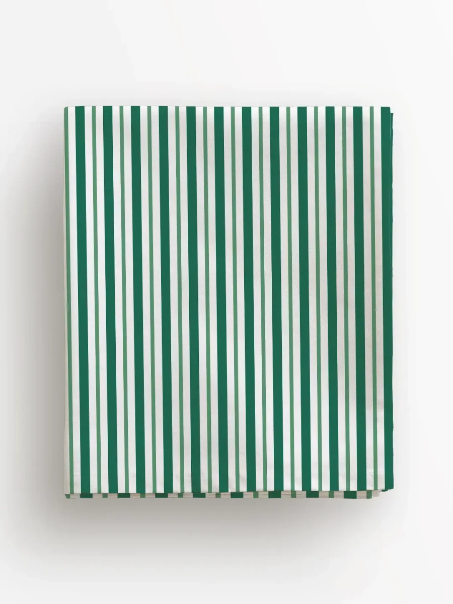 Obrus świąteczny klasyczne zielone świąteczne paski 100x100 cm