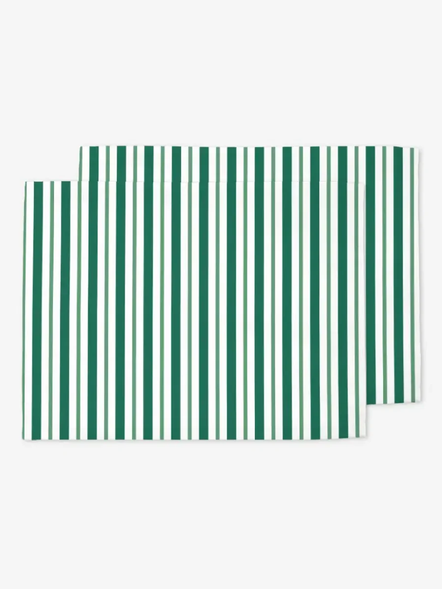 Podkładki świąteczne klasyczne zielone świąteczne paski 35x45 cm