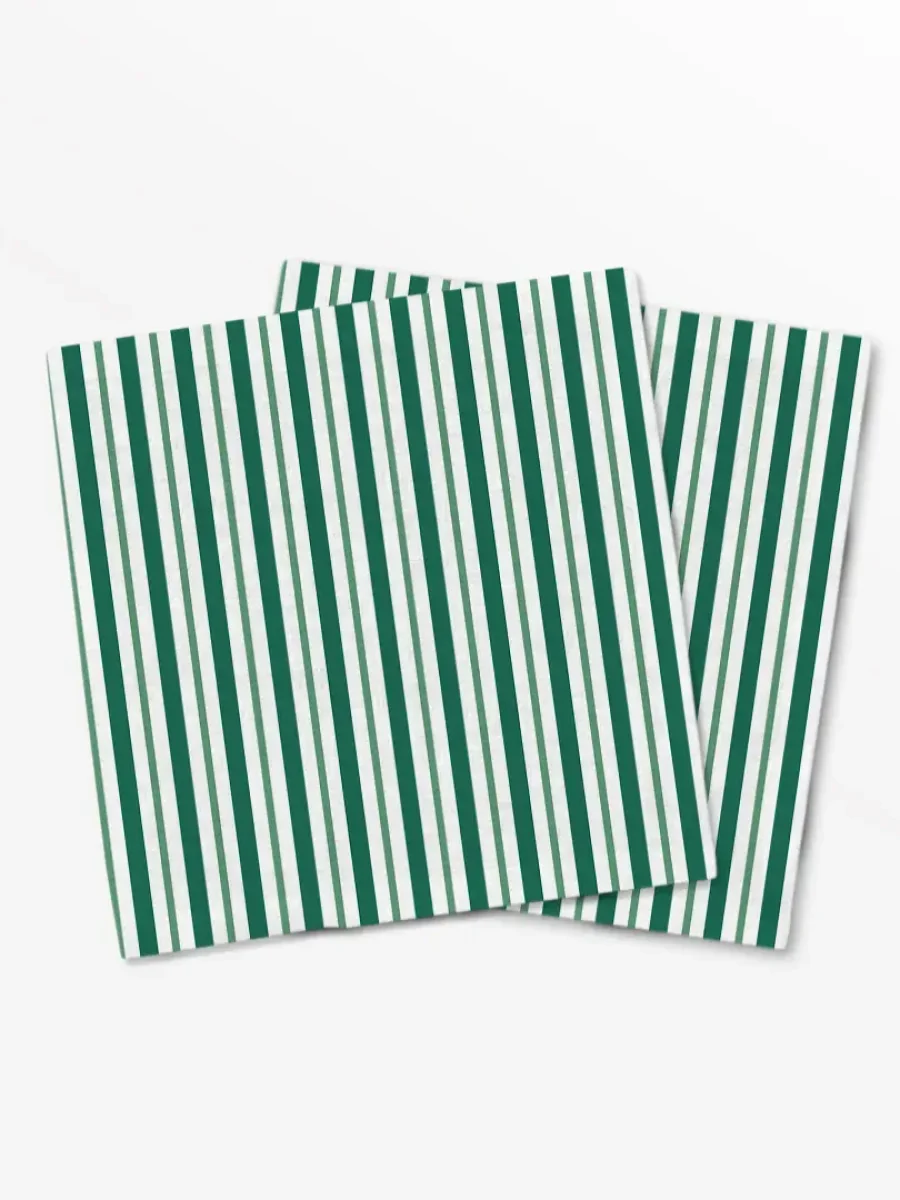 Serwetki świąteczne klasyczne zielone świąteczne paski 40x40 cm