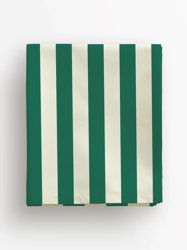 Obrus świąteczny klasyczne zielone pasy 100x100 cm