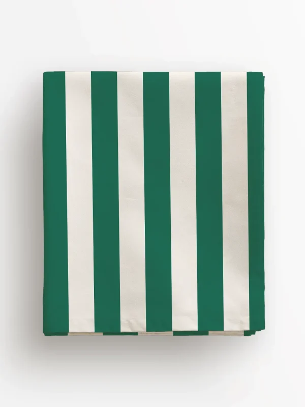 Obrus świąteczny klasyczne zielone pasy 100x100 cm