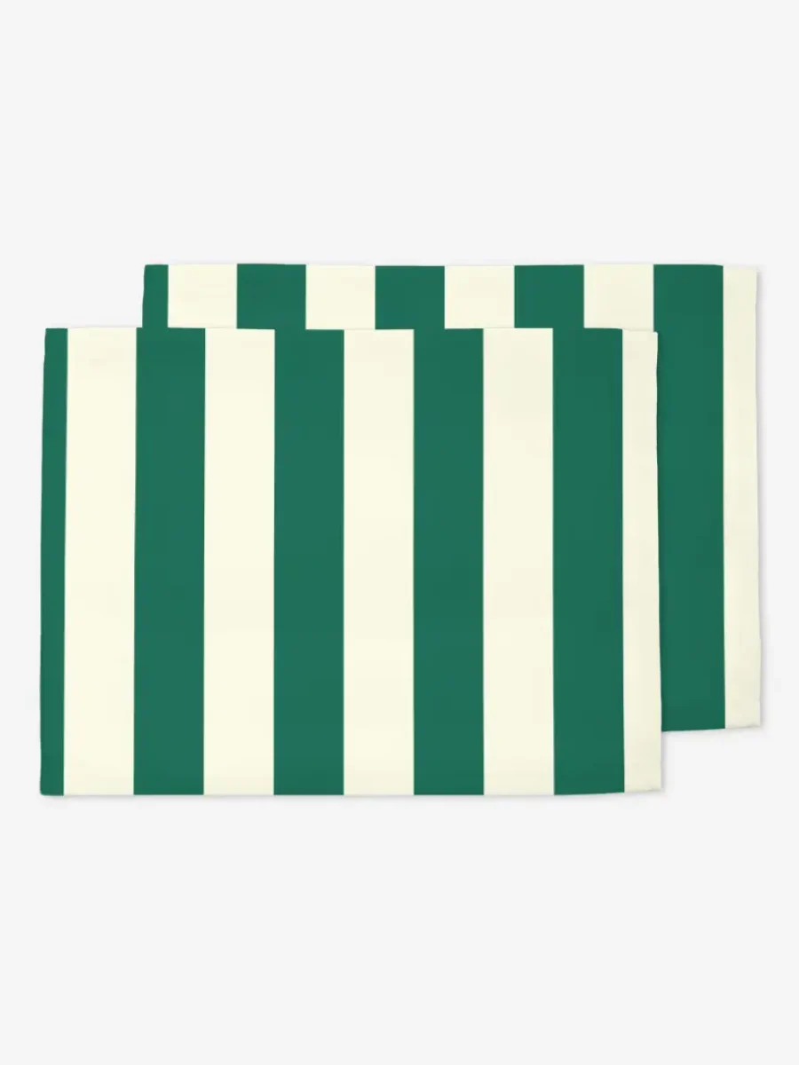Podkładki świąteczne klasyczne zielone pasy 35x45 cm