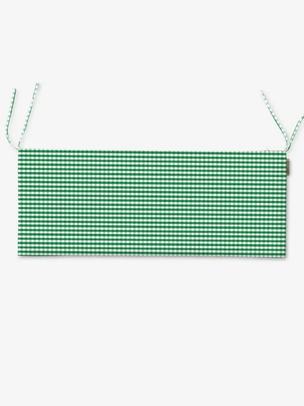 Poduszka na ławkę zielona kratka 48x120 cm