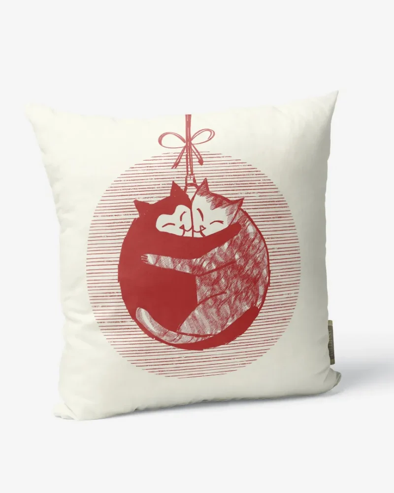 Poduszka świąteczna merry kittens 45x45 cm