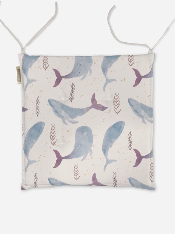 Poduszka na krzesło Whales 40x40 cm