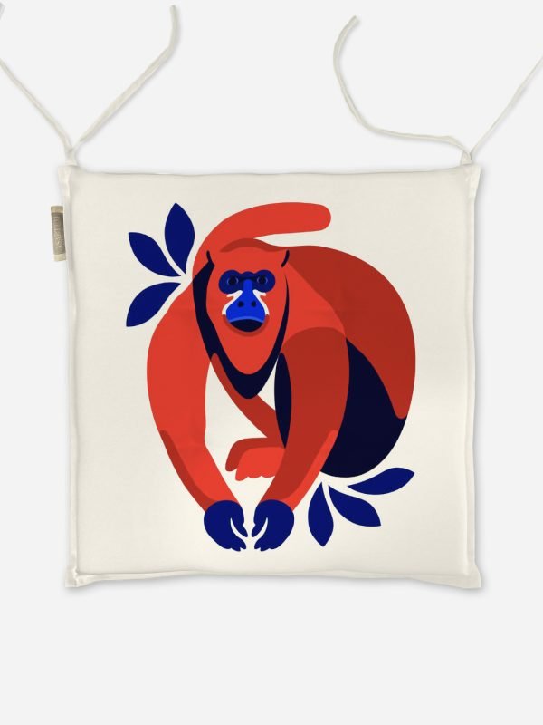 Poduszka na krzesło Howler monkey 40x40 cm