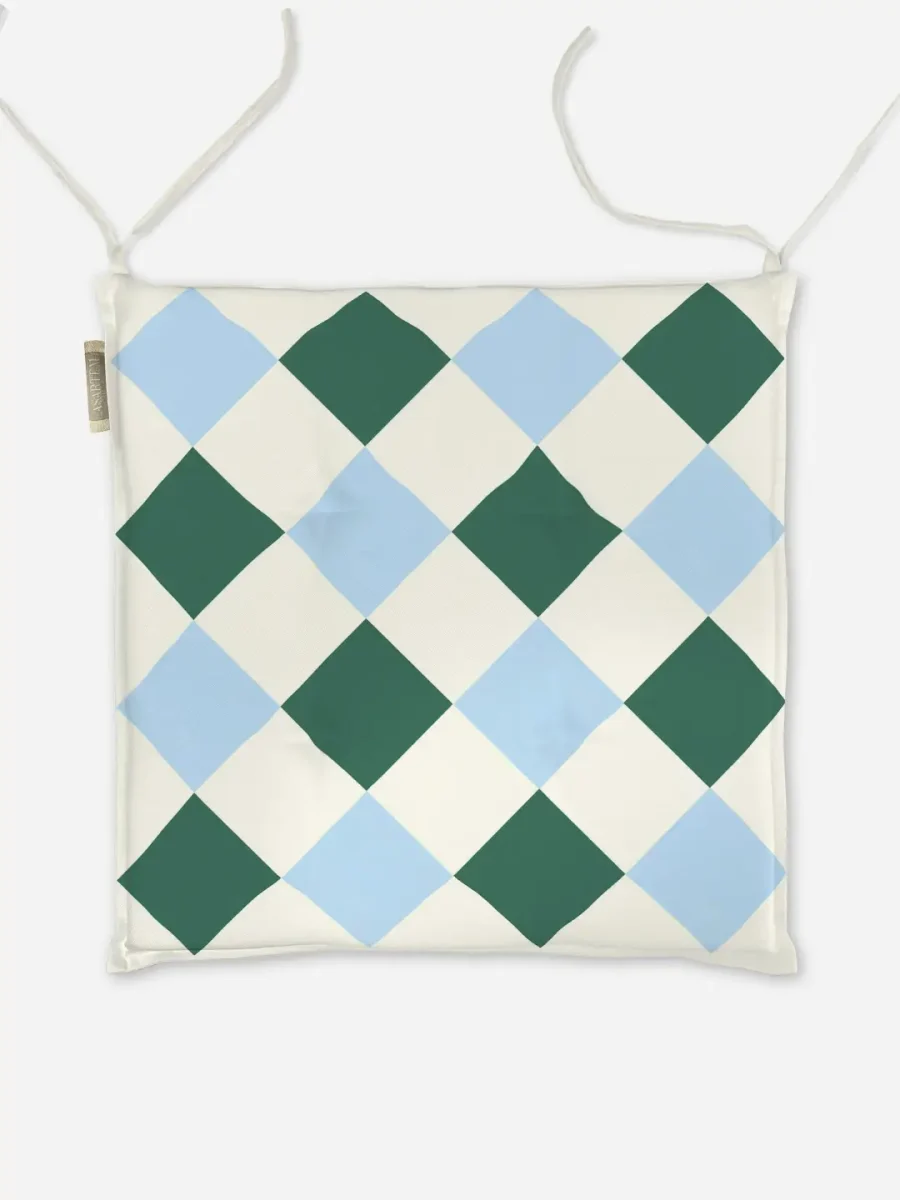 Poduszka świąteczna na krzesło Retro świąteczna krata 40x40 cm