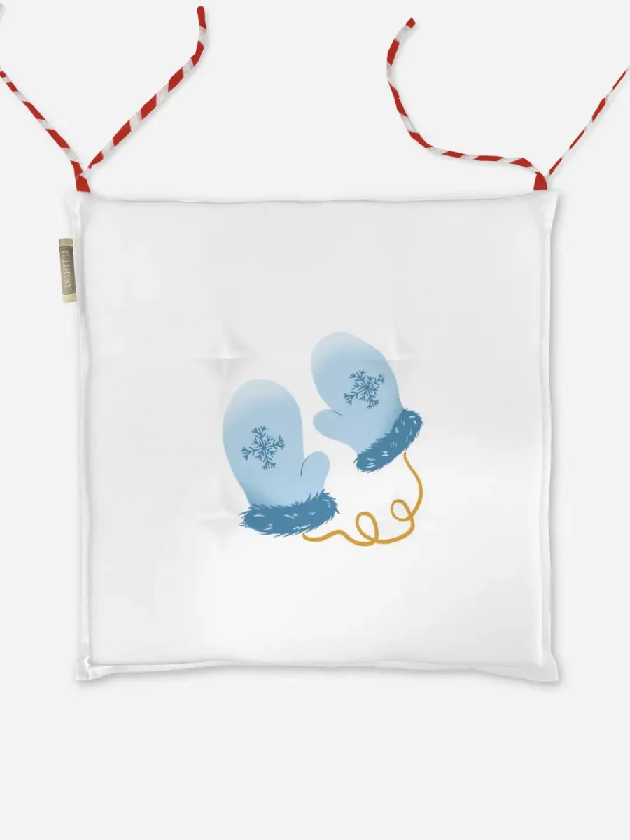 Poduszka świąteczna na krzesło Minimalistyczne rękawiczki 40x40 cm