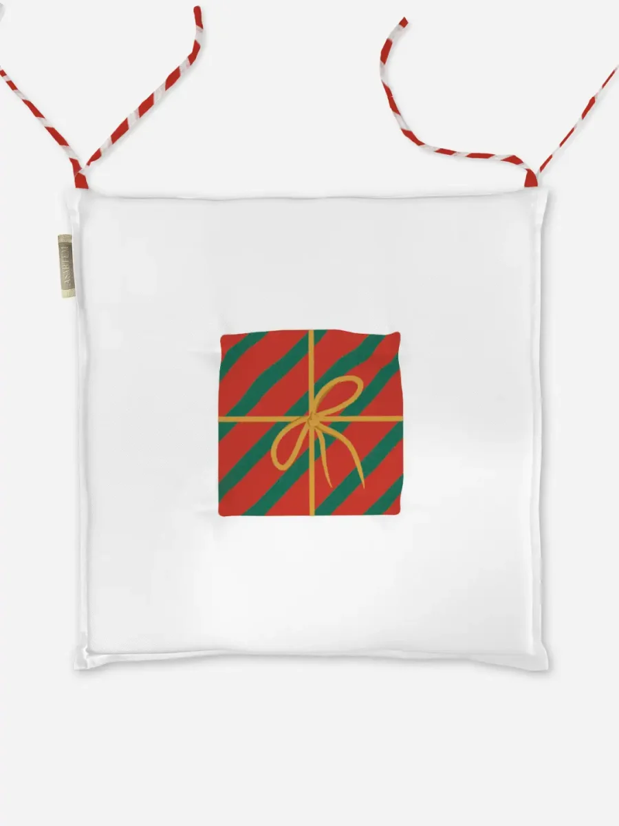 Poduszka świąteczna na krzesło Minimalistyczny prezent 40x40 cm
