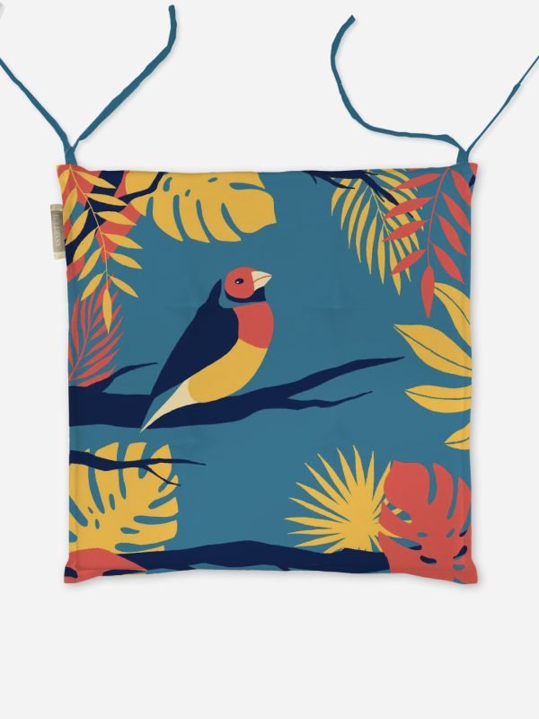 Poduszka na krzesło Gouldian finch 40x40 cm